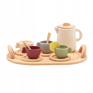 Popoludňajší čajový set s podnosom - Montessori